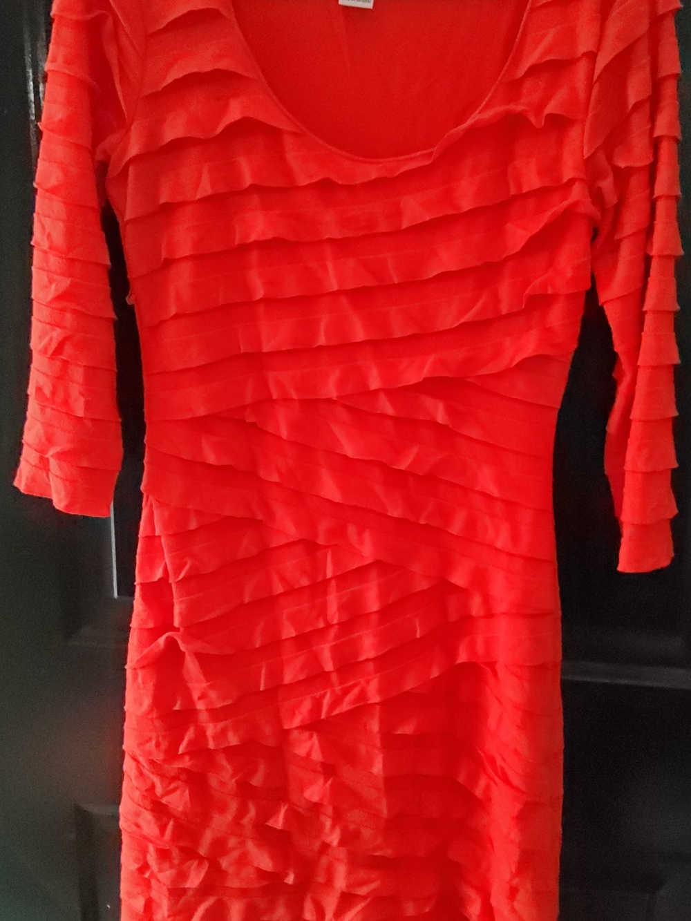 Max Studio Tangerine Orange Dress Sz 10